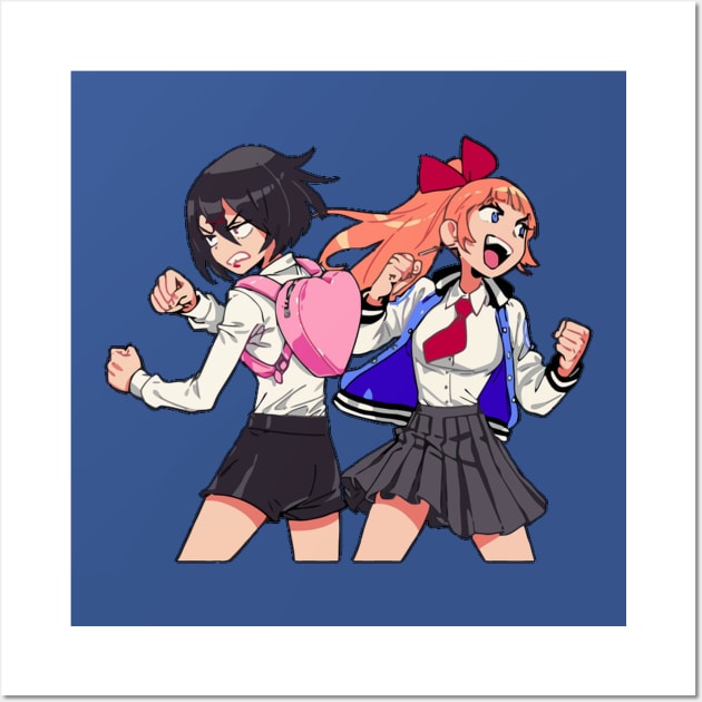 River City - Misako and Kyoko Wall Art by MrDelta